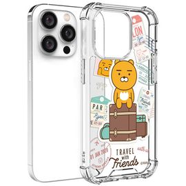 [S2B] KAKAO FRIENDS Clear AirCushion Reinforced Case – Slim, Shock-Absorbing, Wireless Charging Compatible, Camera & Button Protection for iPhone - Made in Korea